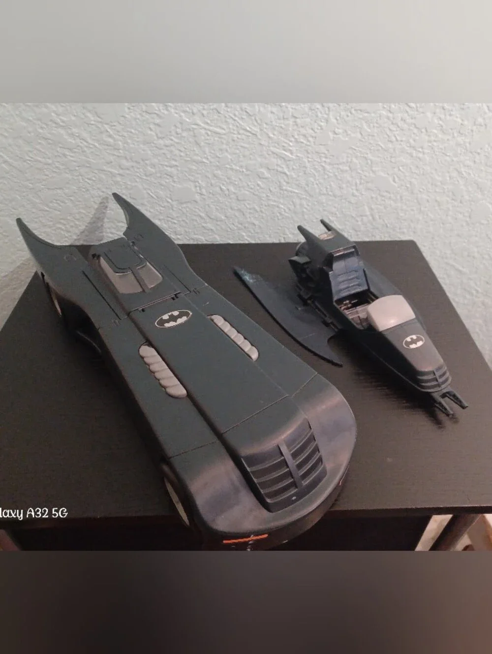 Vintage 1993 Kenner Batman Batmobile/Jet Vehicle Gray/Black Plastic